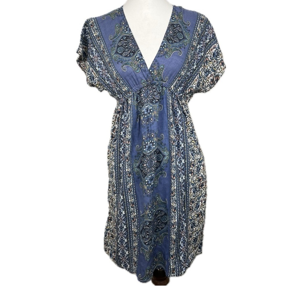 Angie Paisley Floral Babydoll Dress Size S Boho Festival Hippie Beach Resort
